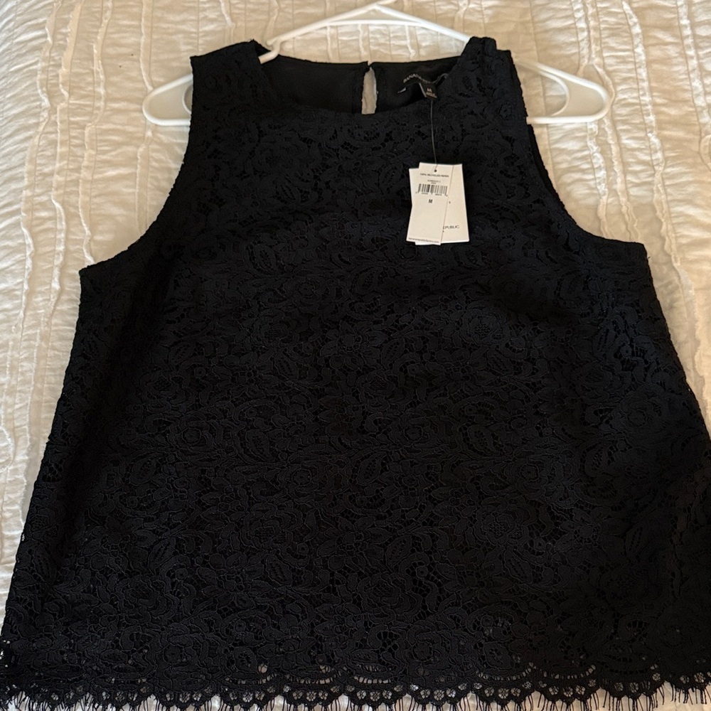 Banana Republic Black Lace Tank Top